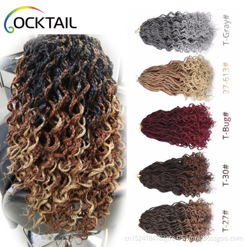 dropshipping 24'' 100g Ombre Senegal Twist 120 Colors Colorful 3S Crochet Senegalese Twist Hair Medium Box Braids